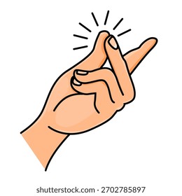 Illustration of a finger snap
