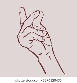 Ilustración del vector pose del dedo para la tarjeta, la decoración, la ilustración