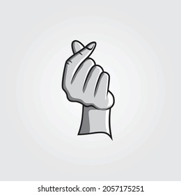 illustration, finger symbol as an expression of love, affection, health, enthusiasm. abstract logo vector icon template symbol