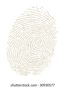 Illustration of fingerprint on white background