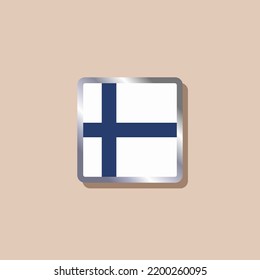 Ilustración de la plantilla de bandera de Finlandia