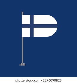Illustration of Finland flag Template