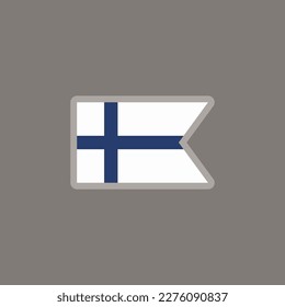 Ilustración de la plantilla de bandera de Finlandia
