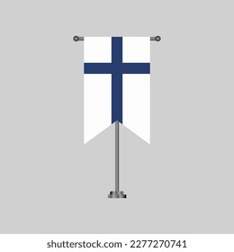 Ilustración de la plantilla de bandera de Finlandia