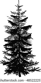 ilustración con árbol de abr aislado en fondo blanco