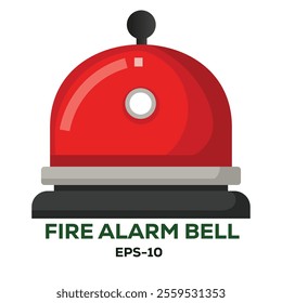 Illustration of Fire Alarm Bell Isolated on white