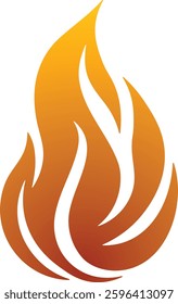 illustration of fire or bonfire without background