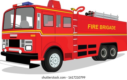 Illustration of fire brigade vector