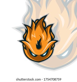 illustration of fire character vector template