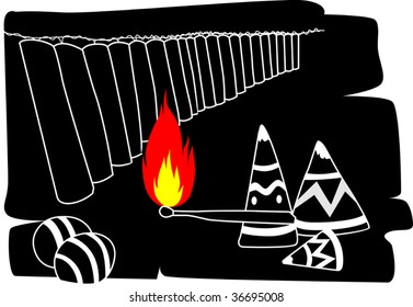Illustration of fire crackers 	