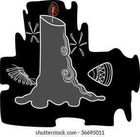 Illustration of fire crackers 	