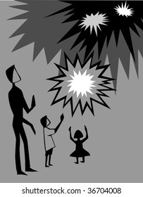 Illustration of fire crackers 	