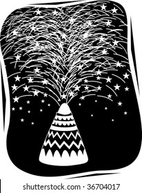 Illustration of fire crackers 	