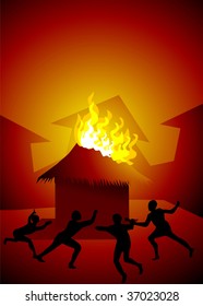 Illustration of fire crackers 	