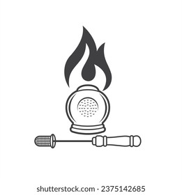ilustración de la terapia de corte de fuego, arte vectorial.