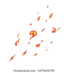 Illustration of a fire effect with sparks flying