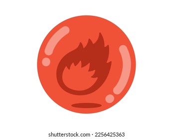An illustration of the fire energy icon for the game.