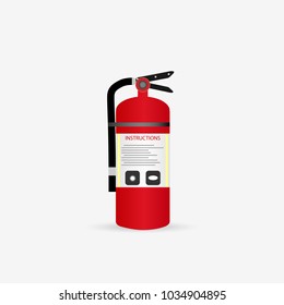 Illustration of a fire extinguisher isolated on a white background.