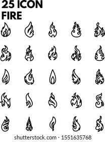 illustration of fire flat icon