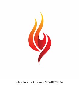 illustration of a fire icon, fire modern concept