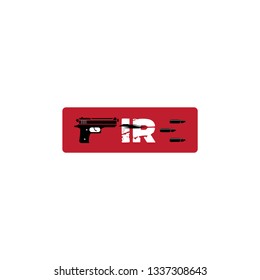Ilustración o logotipo de fuego, con diferentes obras de arte y fotos de pistolas con los colores correctos y buena escritura. Este diseño es adecuado para logos, tapices, pantalones, decoración de pared, banners, etc.
