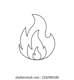 illustration of an fire, Fire sketch