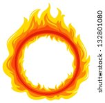 Illustration of a fireball on a white background