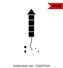 ilustración del icono de glifo de firecracker