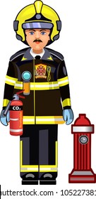 illustration of a firefighter