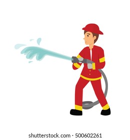  illustration of a firefighter