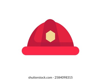 Illustration of an Firefighter Hat Flat Icon