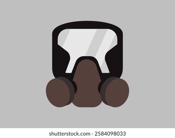 Illustration of an Firefighter Mask Flat Icon