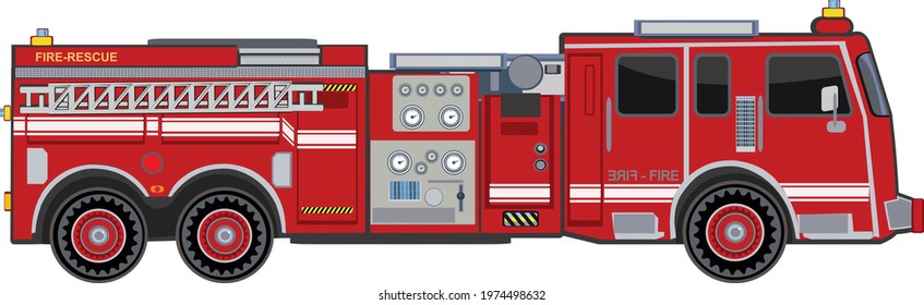 illustration of a firefighter truck