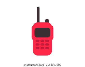 Illustration of an Firefighter Walkie Talkie Flat Icon