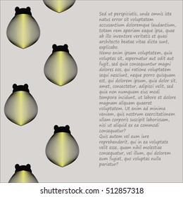 Illustration of fireflies with text area