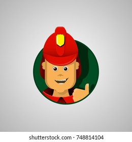 Illustration of a fireman