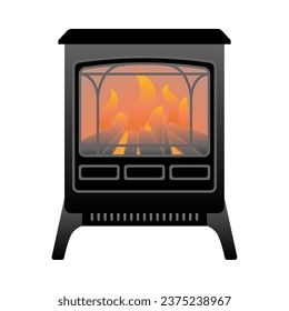 Es una ilustración de una chimenea.