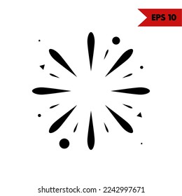 illustration of firework glyph icon