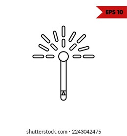 illustration of firework line icon