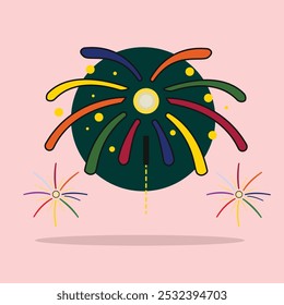 illustration of Firework for new year holiday vector asset design