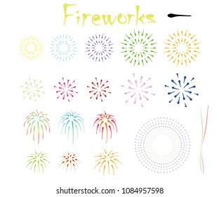 illustration of fireworks