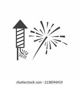 illustration of fireworks, vector art. 