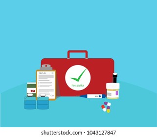 Illustration of first aid kit