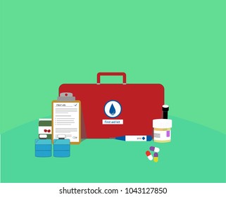 Illustration of first aid kit
