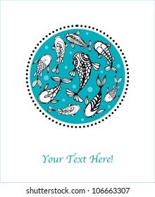 ilustración con peces