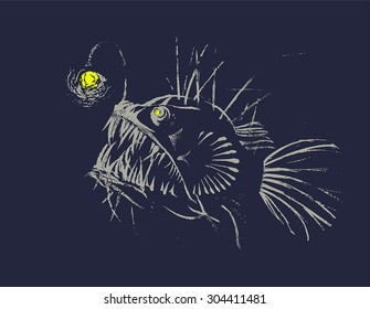 Illustration Of Fish Angler Fish