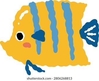 illustration of a fish in a circle