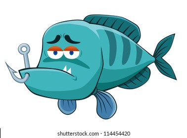 illustration of fish with Fishing Hook vector