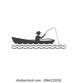 illustration of fish fishing, vector art.