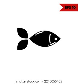 illustration of fish glyph icon